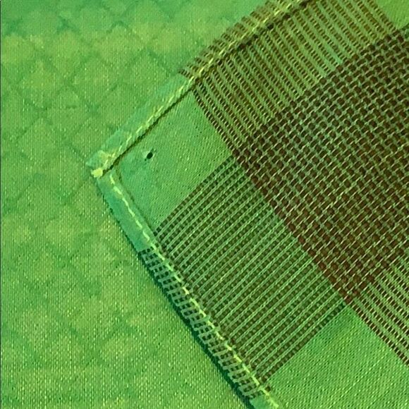 Vtg Pierre Cardin green cotton logo pocket square - Picture 3 of 3